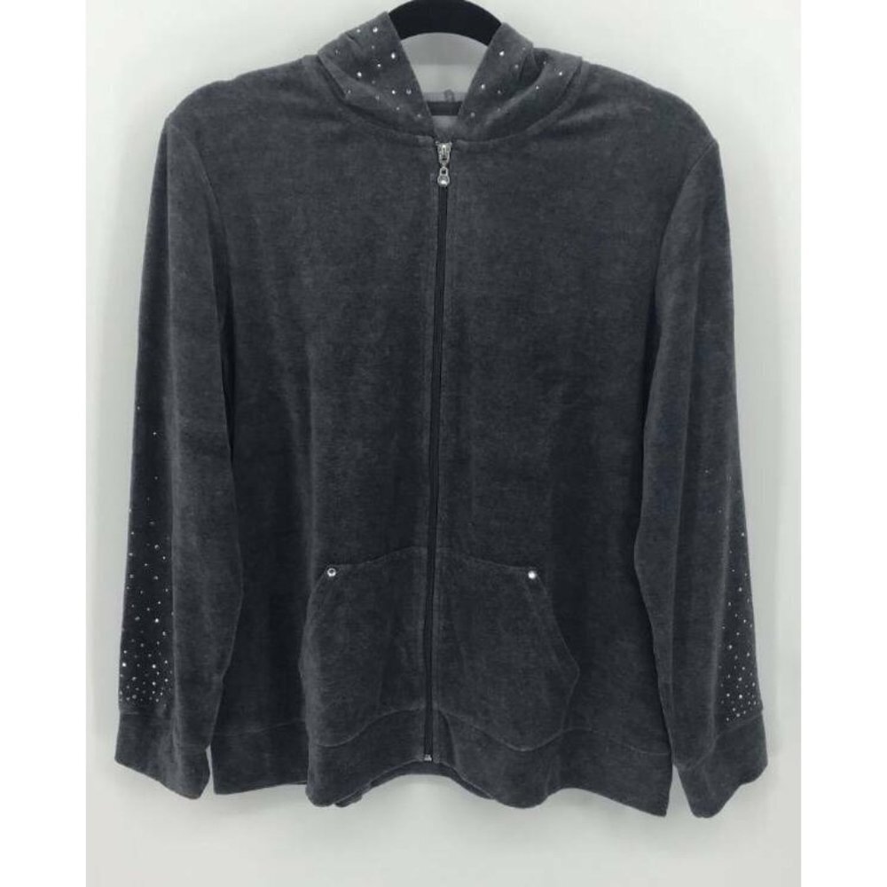 Style & Company Sport Hoodie Large Gray Women New